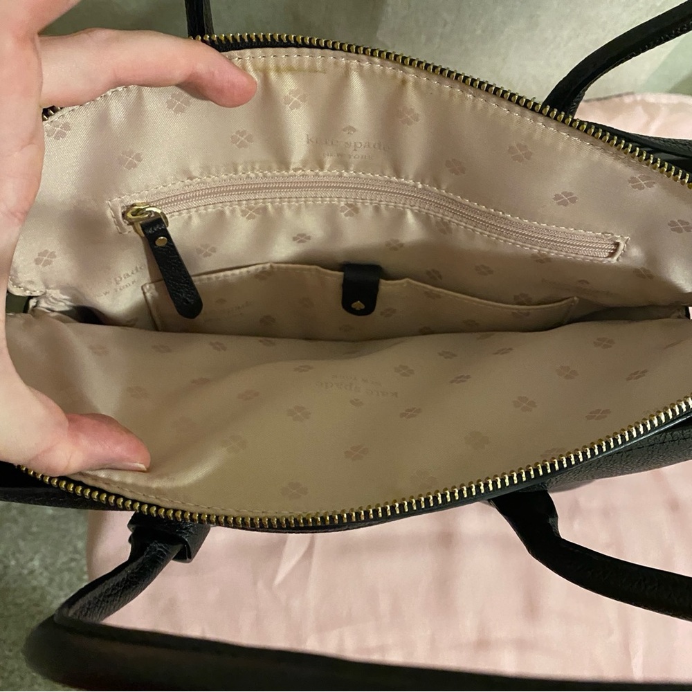 Kate Spade Black Large Margaux Satchel with Crossbody Strap - Picture 6 of 8